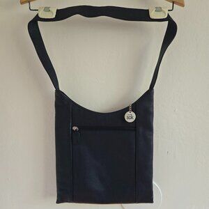 The Sak Leather Crossbody Bag Dark Navy Blue Minimalist Shoulder Purse